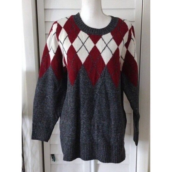 Torrid Sweaters - NWT Torrid Vegan Cashmere Argyle Print Crewneck women's long sleeve sweater L/12